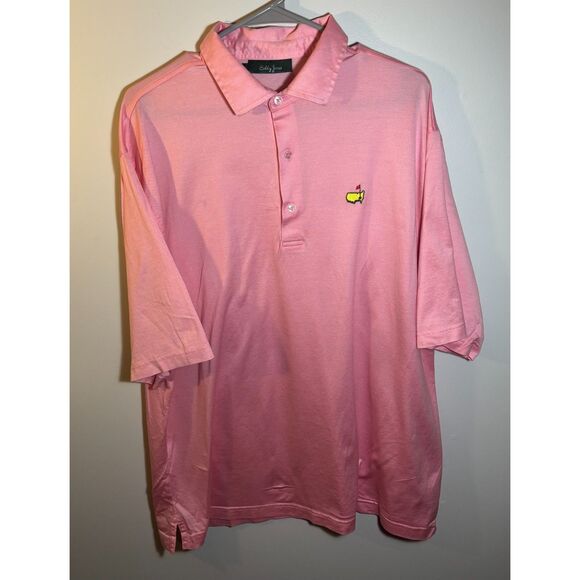 Bobby Jones Men’s Pink “Masters” Golf Polo – Embroidered Augusta Logo, XL - Picture 1 of 5